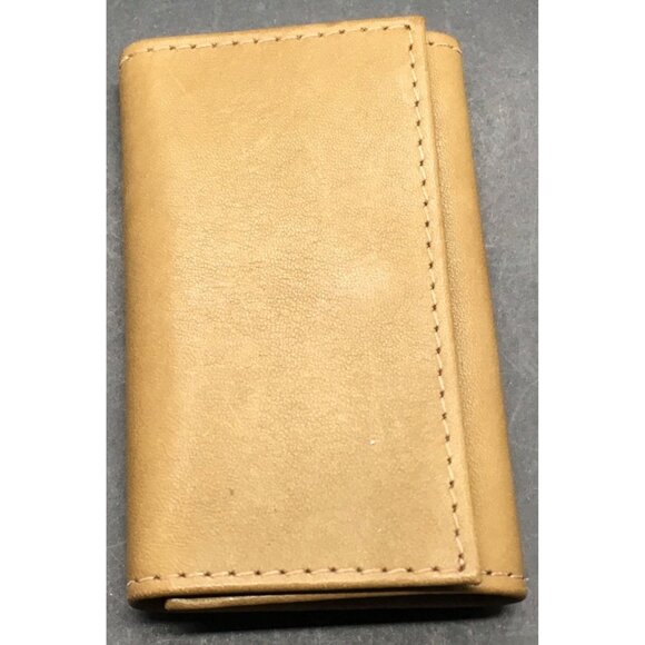 Buxton Key Case Key Tainer Brown 6 Key Holders Genuine Leather Made In Canada - Picture 1 of 5